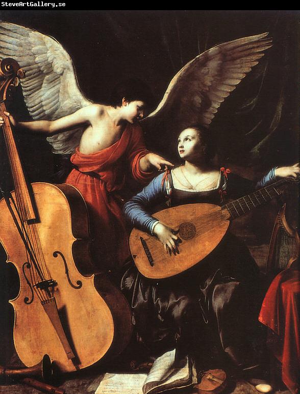 Carlo Saraceni St.Cecelia with an Angel